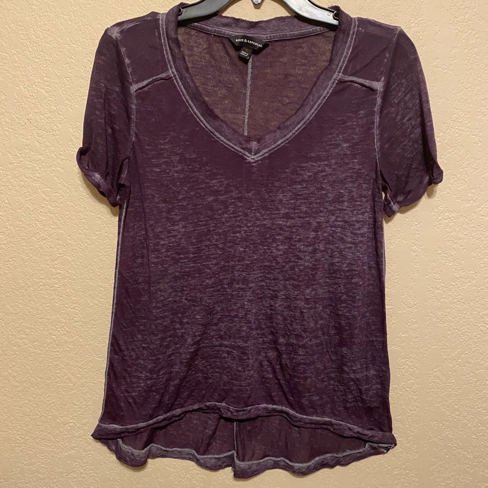 Rock & Republic Plum Tee